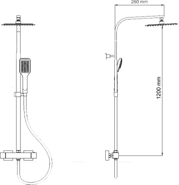 Душевая стойка RGW Shower Panels SP-22 - 3 изображение