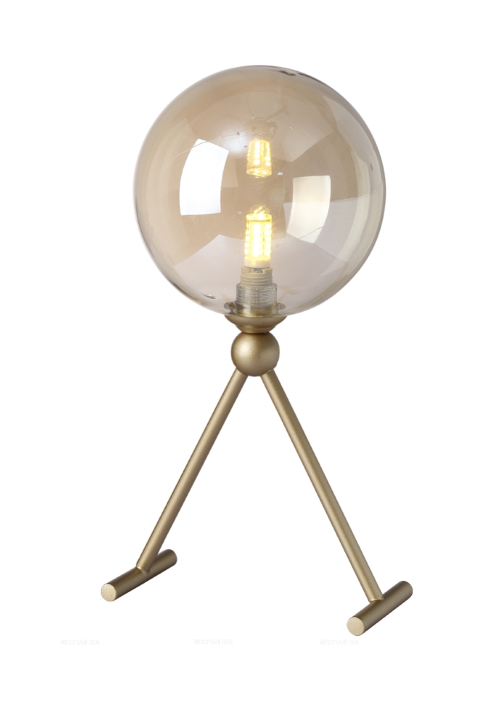 Настольная лампа Crystal Lux FRANCISCA LG1 GOLD/COGNAC - 4 изображение