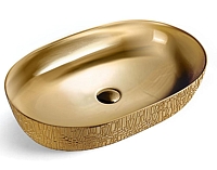 Раковина керамическая Vincea VBS-113G1, 600*400*135, накладная, цвет золото/золото1