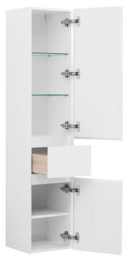 Шкаф-пенал для ванной Aquanet Йорк 35 белый - 3 изображение