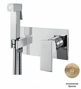 Гигиенический душ со смесителем Cezares UNIKA-DIF-02, бронза