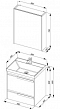 Комплект мебели для ванной Aquanet Тиволи 60 белый - 8 изображение