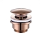 Донный клапан для раковины Abber AF0011RG с системой Click-Clack без перелива, розовое золото