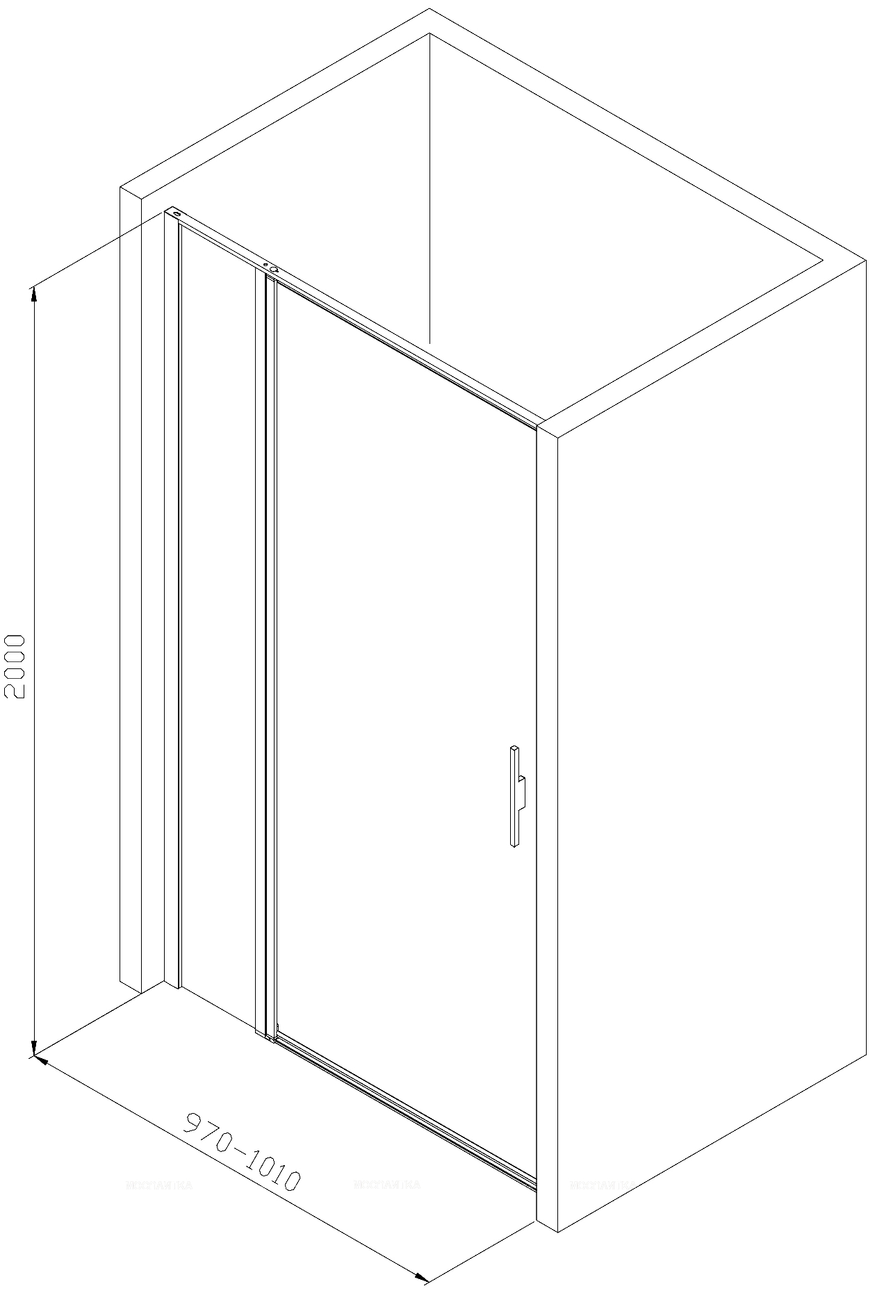 Душевая дверь Allen Brau Priority 100 тонированное, хром 3.31004.00G - изображение 2