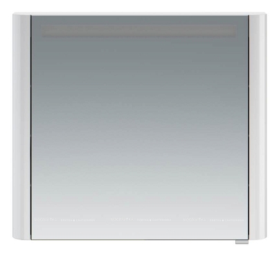 Зеркальный шкаф Am.Pm Sensation M30MCL0801WG, цвет - белый глянец, с подсветкой, левый, 80 см - 2 изображение