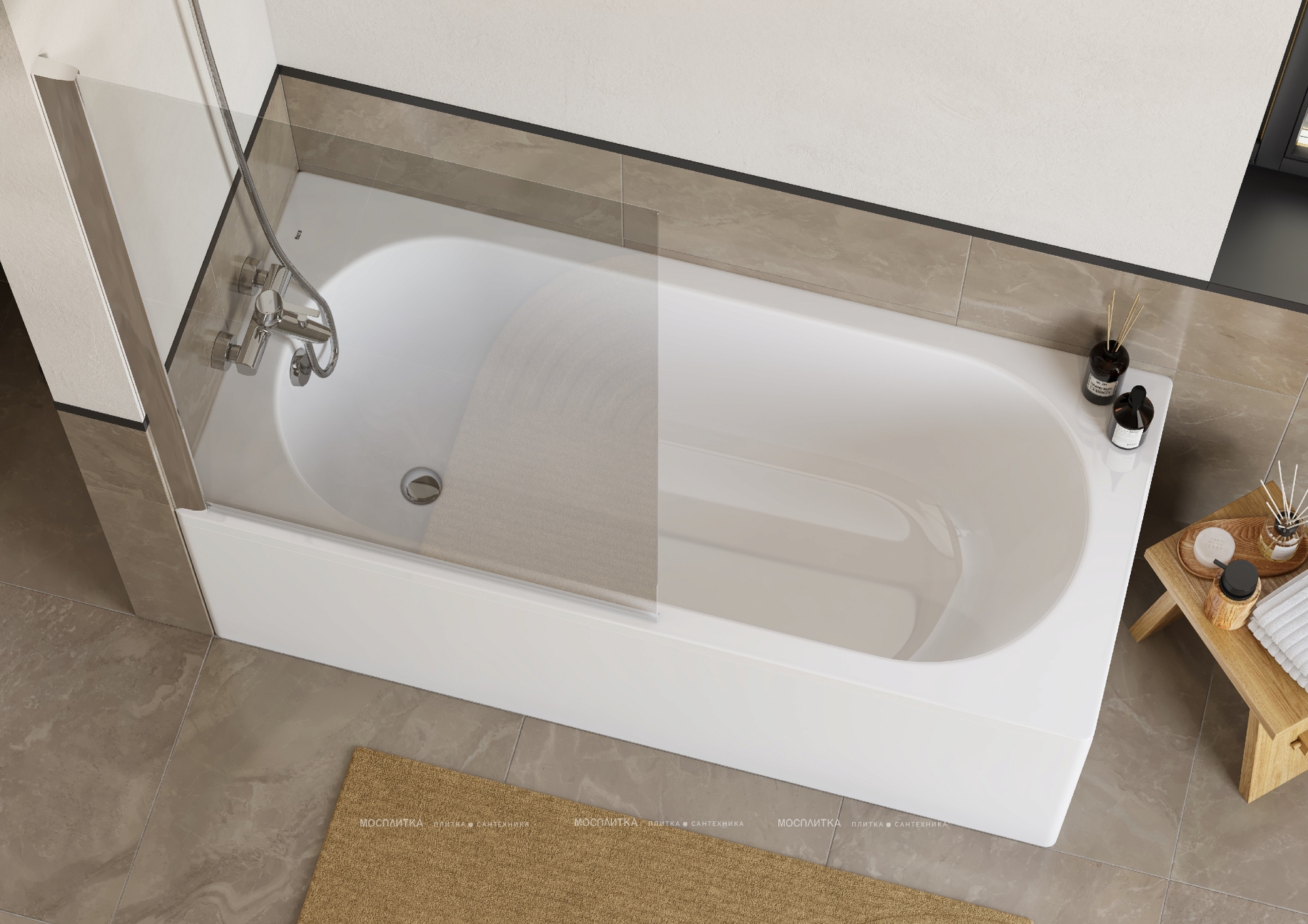 Акриловая ванна 150x75 Roca Gava ZRU9307848 белая - изображение 7