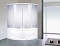 Душевая шторка на ванну Bas Ирис Империал 150х145 ШТ00028 профиль белый, стекло рифленое - изображение 4