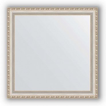 Зеркало в багетной раме Evoform Definite BY 3238 75 x 75 см, Версаль серебро