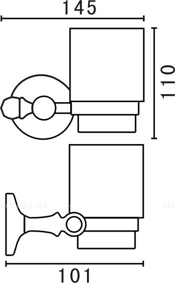 Стакан Art&Max Antic AM-E-2668AL - изображение 2