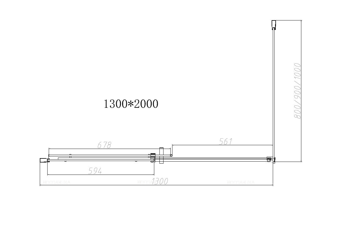 Душевой уголок Vincea Dice 130*100, хром, стекло прозрачное VSR-4D1013CL - изображение 4