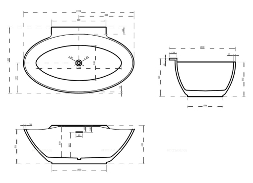 Акриловая ванна Abber AB9237 - 4 изображение