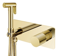 Гигиенический душ Boheme Stick 127-GG.2 со смесителем, gold touch gold