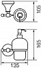 Дозатор жидкого мыла настенный Veragio Gialetta, керамика/бронза VR.GIL-6470.BR - 2 изображение