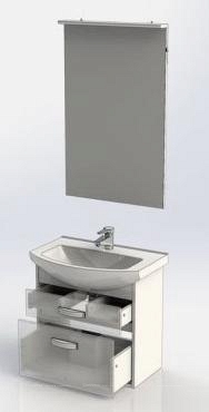 Комплект мебели для ванной Aquanet Грейс 65 2 ящика, дуб сонома - 4 изображение