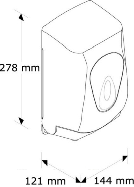 Диспенсер туалетной бумаги Merida Top серая капля - 2 изображение