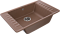Кухонная мойка GranFest Quarz 75,2, прямоугольная, цвет терракот - 2 изображение