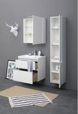 Комплект мебели для ванной Aquanet Гласс 70 белый - 18 изображение