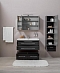 Комплект мебели для ванной Aquanet Верона 100 черный подвесной 2 ящика - 12 изображение