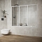 Душевая шторка на ванну Creto Avalon 4.0 120х145 см SH00067 профиль белый, стекло прозрачное - изображение 3