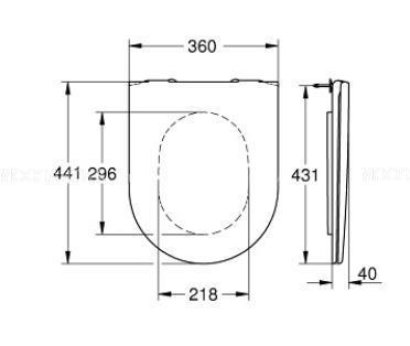 Сиденье-крышка для унитаза с микролифтом Grohe Essential 39577000 - изображение 3