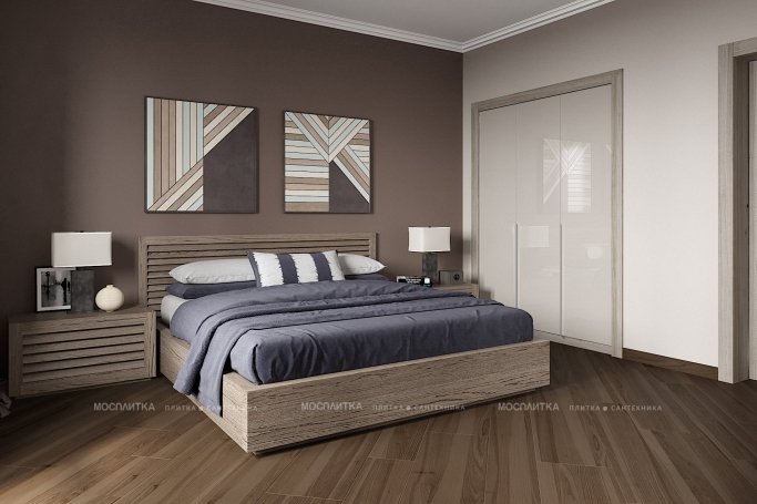 Дизайн Спальня в стиле Современный в сером цвете №12221