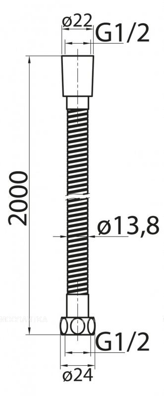 Душевой шланг 200 см Cezares CZR-U-FBV-200-02 бронза - изображение 2
