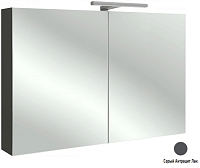 Зеркальный шкаф Jacob Delafon Reve 100 см EB797RU-442 серый антрацит глянцевый