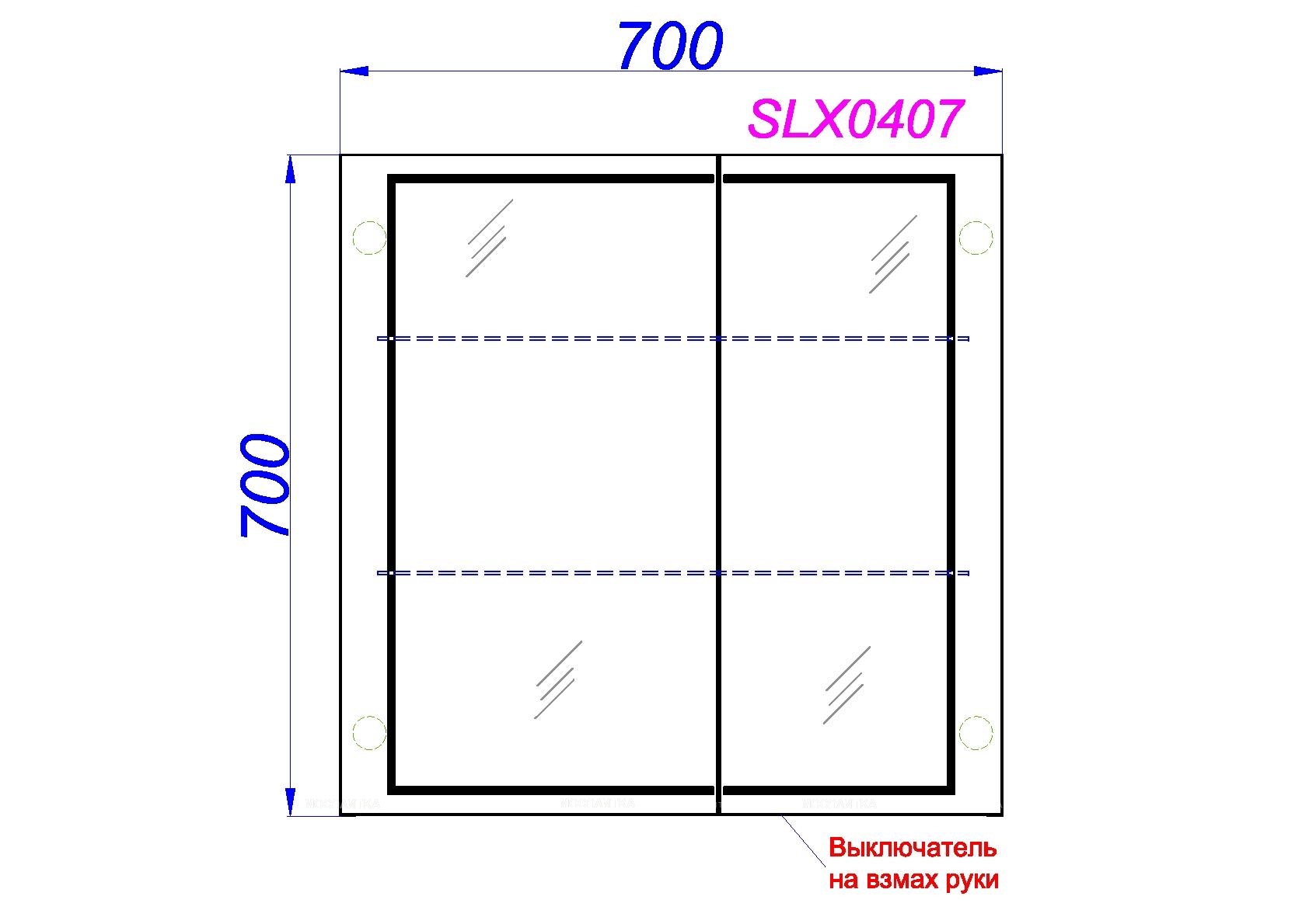 Зеркальный шкаф Aqwella Simplex 70 см SLX0407 с подсветкой - изображение 4