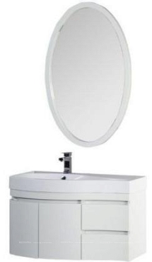 Комплект мебели для ванной Aquanet Сопрано 95 L распашн. двери белый - 4 изображение