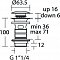 Нажимной донный клапан для раковины Ideal Standard E1482XG - 2 изображение