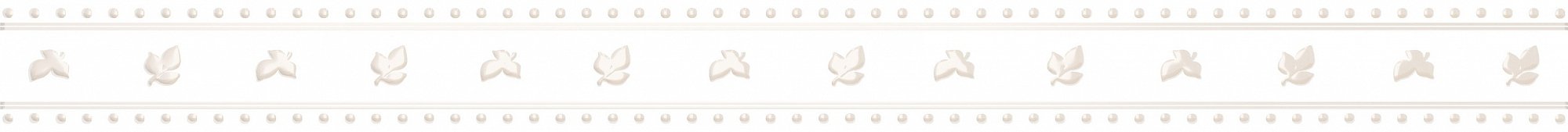 Керамическая плитка Creto Бордюр Blossom белый 5х60 