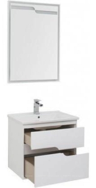 Комплект мебели для ванной Aquanet Модена 65 белый глянец - 3 изображение