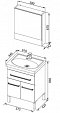Комплект мебели для ванной Aquanet Сиена 60 белый 1 ящик 2 двери - 8 изображение