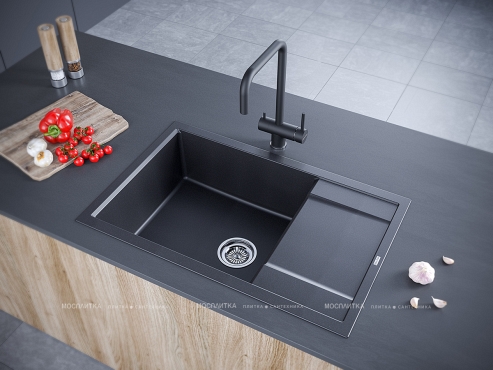 Мойка кухонная Paulmark Verlass PM317850-BL черный - 3 изображение