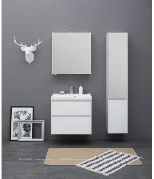 Комплект мебели для ванной Aquanet Гласс 60 белый - 15 изображение