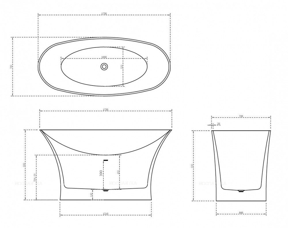 Акриловая ванна Abber AB9250 - изображение 5