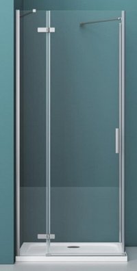 Душевая дверь BelBagno Kraft 100х195 см KRAFT-60/40-C-Cr-L профиль хром, стекло прозрачное