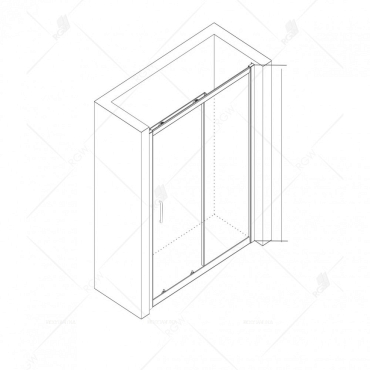 Душевой уголок RGW CL-48 В 32094890-14 100x90 см дверь раздвижная стекло прозрачное черный - 4 изображение