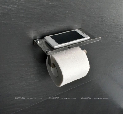 Держатель туалетной бумаги Fixsen Hotel FX-31011 с полочкой для телефона, хром - 2 изображение
