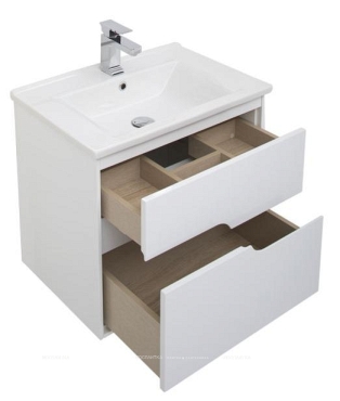 Комплект мебели для ванной Aquanet Модена 65 белый глянец - 4 изображение