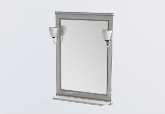 Зеркало Aquanet Валенса 70 00180298 черный краколет / серебро - 5 изображение