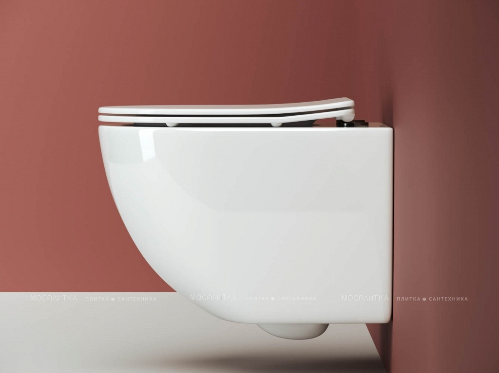 Комплект подвесной безободковый унитаз Ceramica Nova Forma Rimless CN3009 с крышкой-сиденьем + инсталляция Geberit Duofix UP320 111.300.00.5 - изображение 5