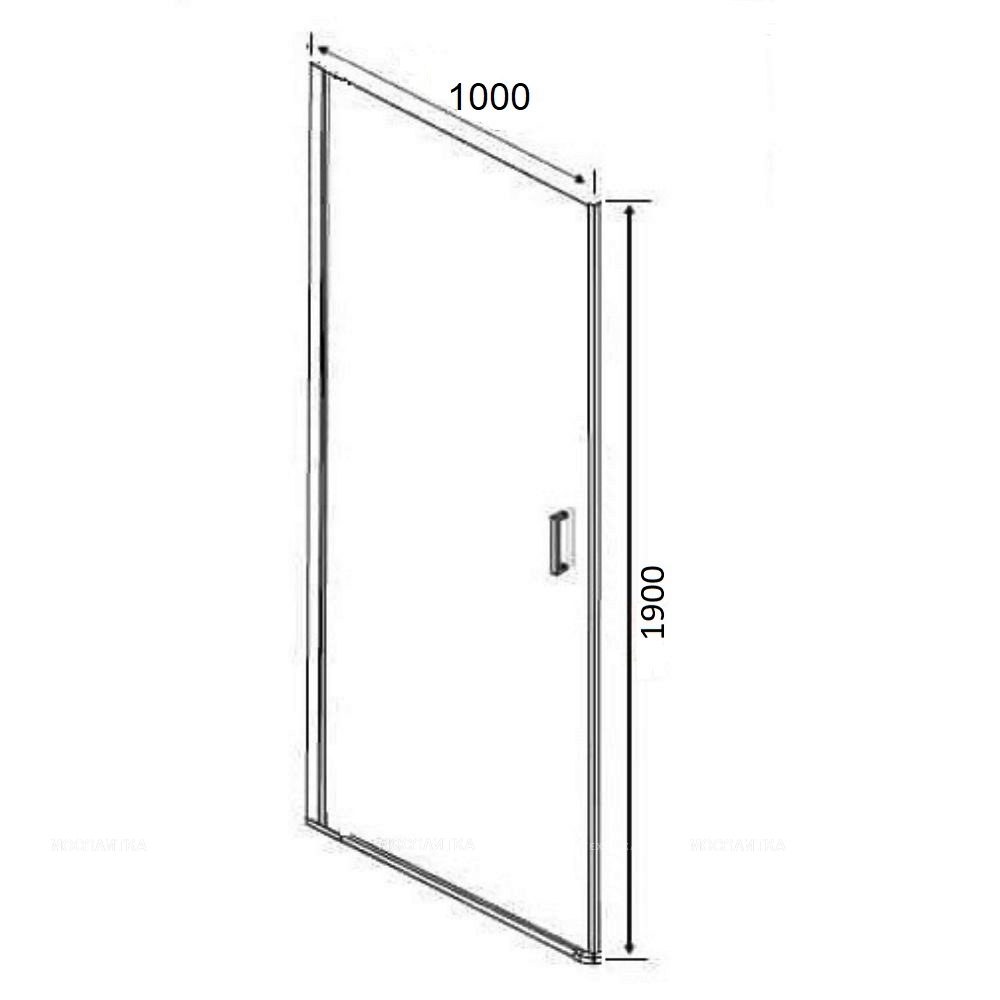 Душевая дверь Orange E05-100TCR профиль хром, стекло прозрачное 98 см - изображение 4