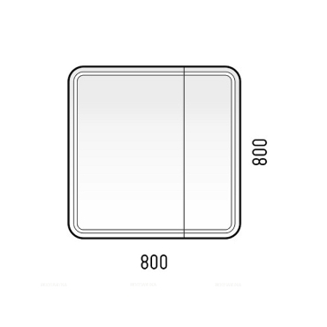 Зеркальный шкаф Corozo Алабама 80 см SD-00000902 с подсветкой, белый - 5 изображение