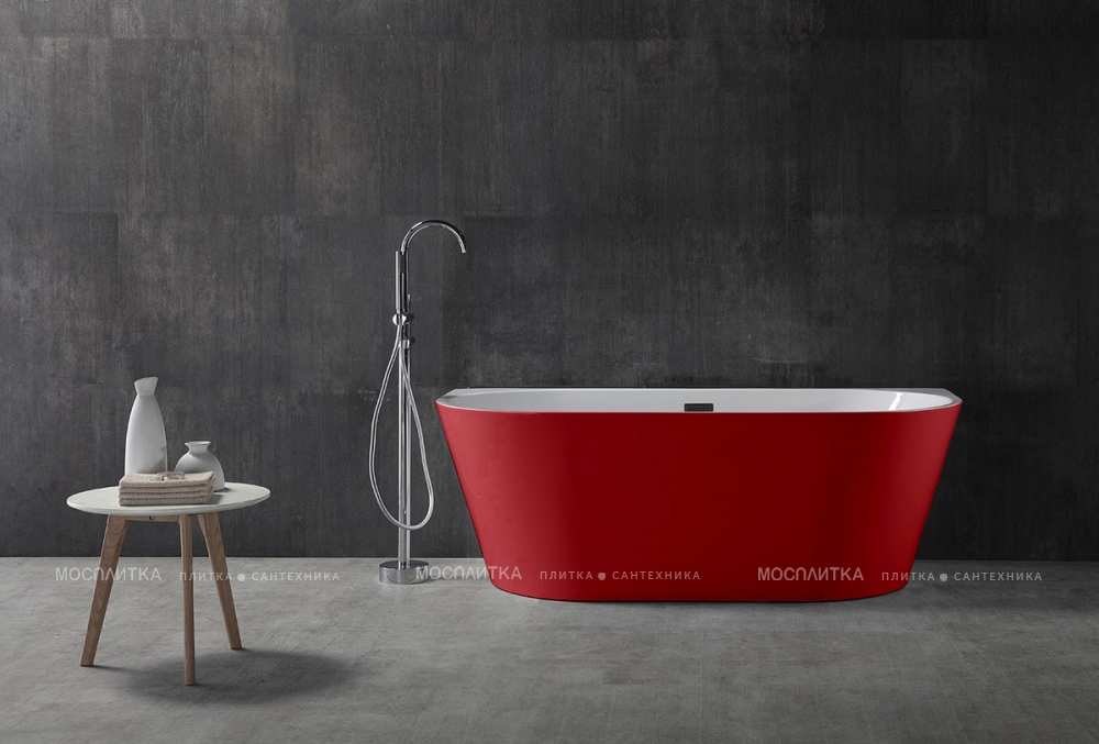 Акриловая ванна Abber 170х80 см AB9216-1.7R, красный - изображение 4
