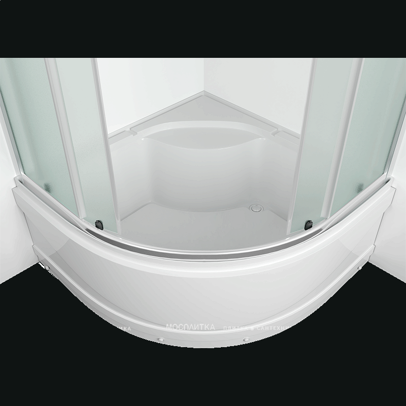 Душевой уголок Erlit Comfort 80х80 см ER0508T-C3 профиль серебро, стекло матовое - изображение 4