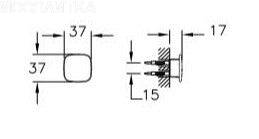 Крючок для халата средний VitrA Eternity by Sebastian Conran A44880, глянцевый хром - изображение 2