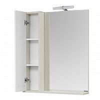 Зеркальный шкаф Aquaton Бекка PRO 70 белый, дуб сомерсет 1A214702BAC201