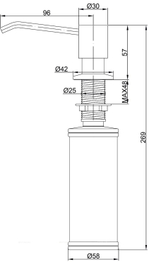 Дозатор Paulmark Rein D002-401 для жидкого мыла, антрацит - 3 изображение