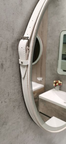 Зеркало Art&Max Milan 65 см AM-Mil-650-DS-F с подсветкой, белый